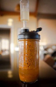 Jalapeno pepper sauce fermentation with airlock
